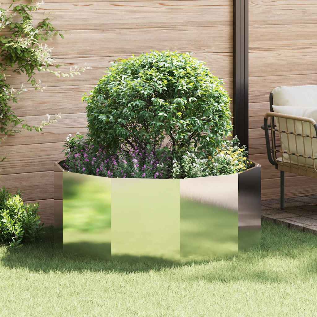 Jardinera vidaxx plateada 120 x 120 x 50 cm acero inoxidable