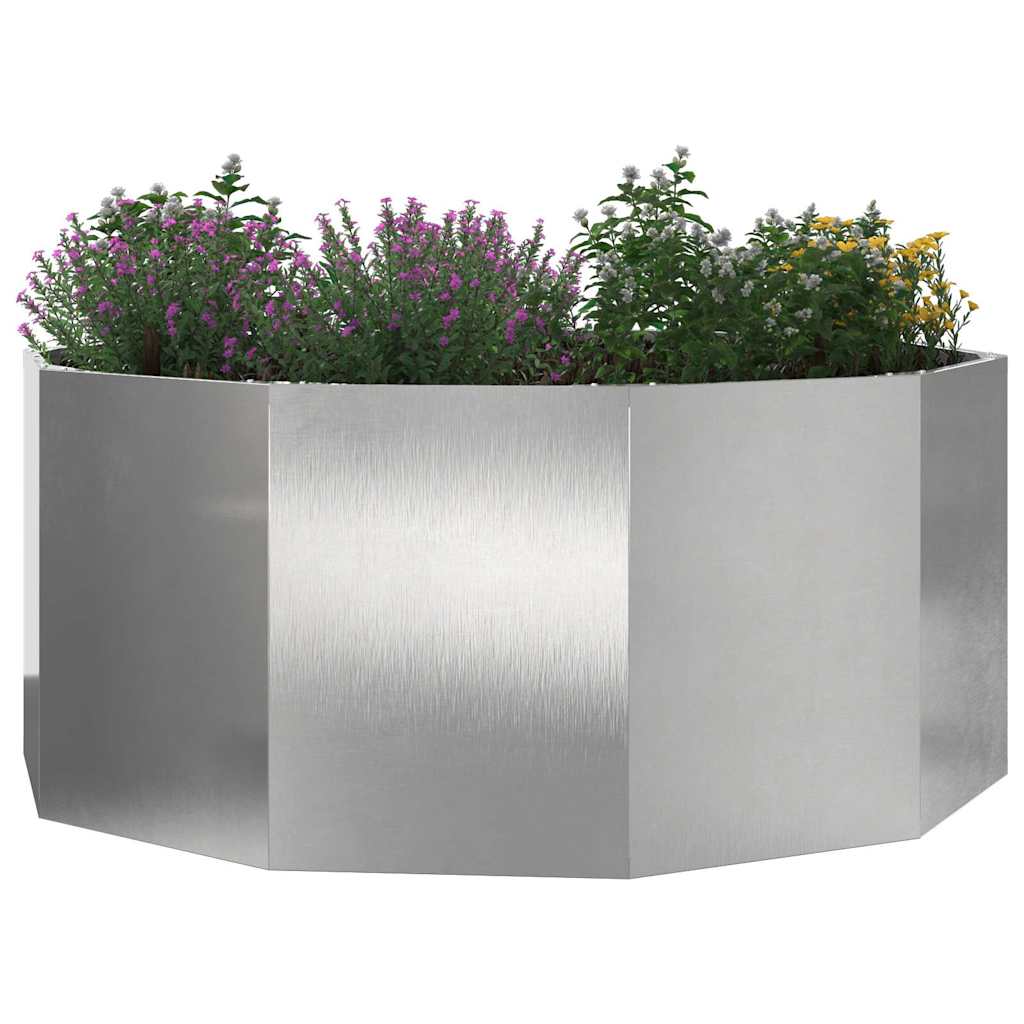 Jardinera vidaxx plateada 120 x 120 x 50 cm acero inoxidable