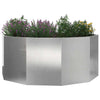 Jardinera vidaxx plateada 120 x 120 x 50 cm acero inoxidable