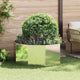 Jardinera vidaxx plateada 120 x 120 x 50 cm acero galvanizado