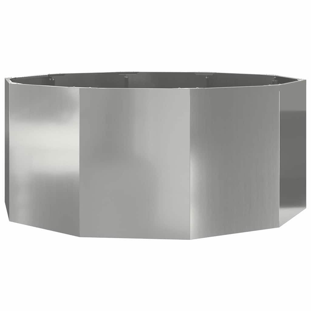 Jardinera vidaxx plateada 120 x 120 x 50 cm acero galvanizado