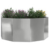 Jardinera vidaxx plateada 120 x 120 x 50 cm acero galvanizado