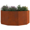 Jardinera vidaxx oxidada 120 x 120 x 50 cm acero corten