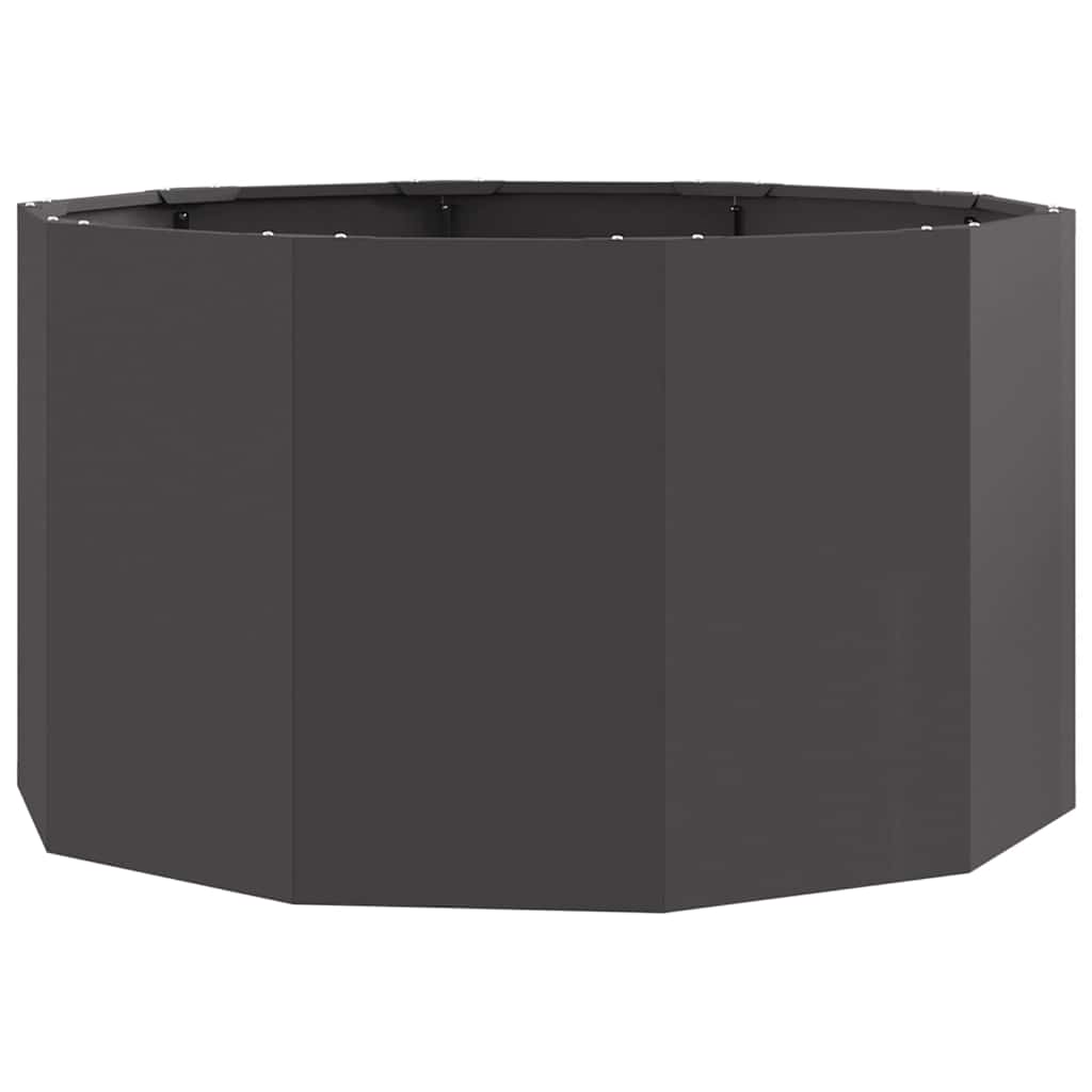 Fioriera Vidaxx nera 90 x 90 x 50 cm in acciaio