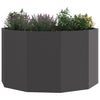 Jardinera vidaxx negro 90 x 90 x 50 cm acero