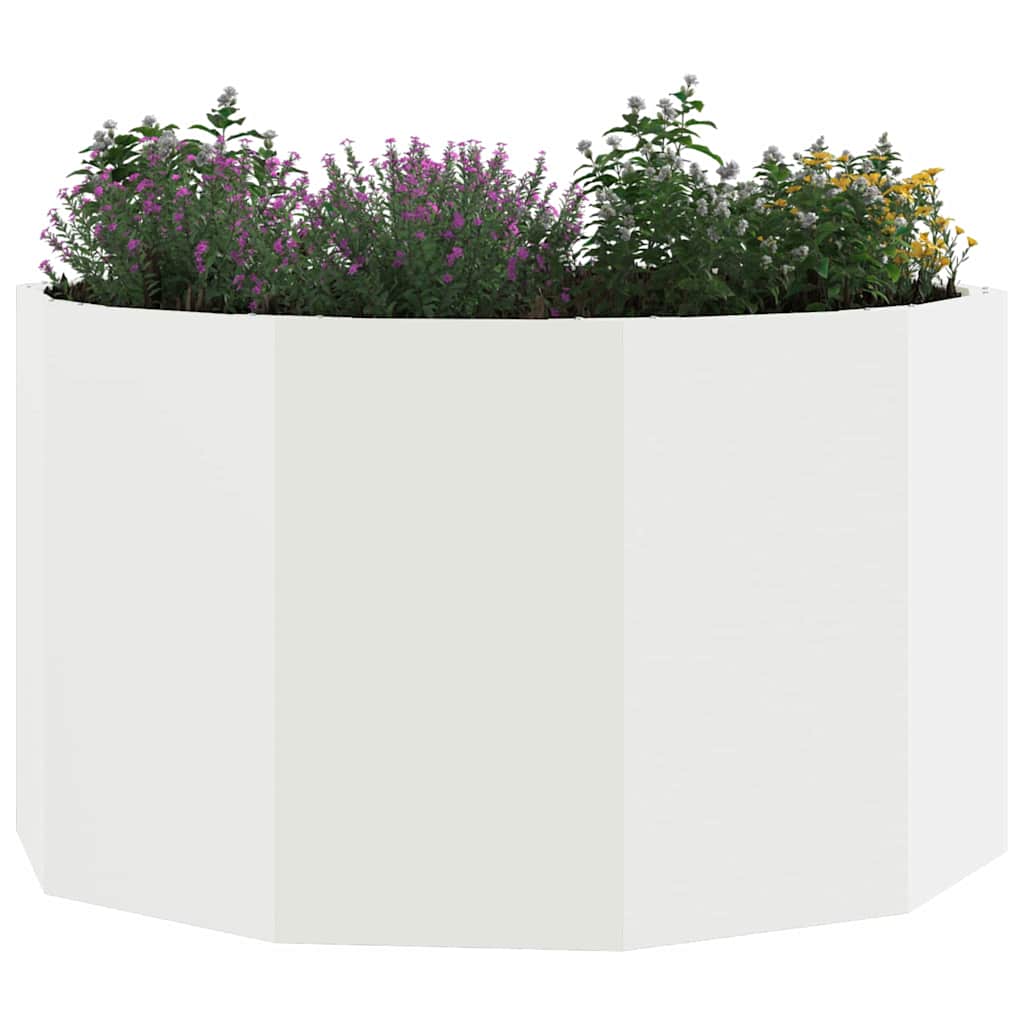 Jardinera vidaxx blanco 90 x 90 x 50 cm acero