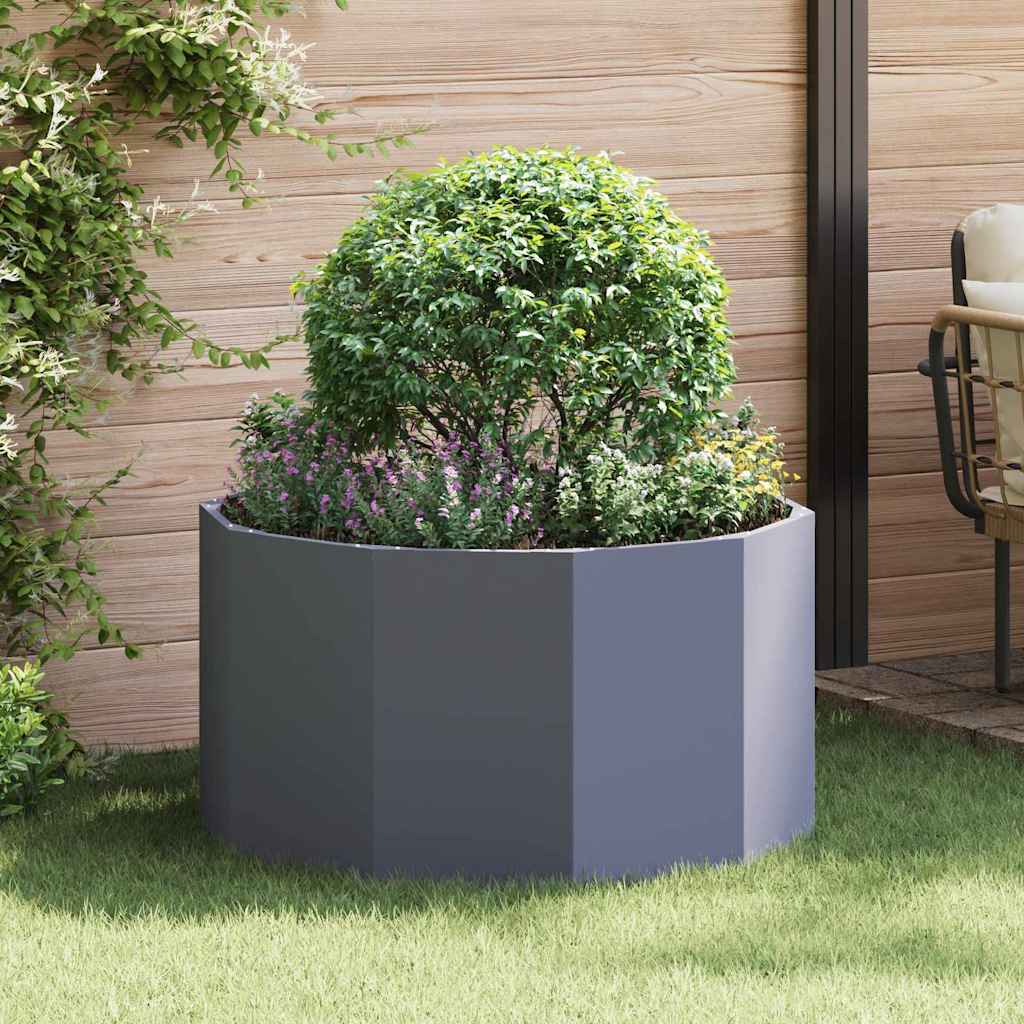 Vidaxl plantenbak antraciet 90 x 90 x 50 cm staal