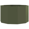 Vidaxx macetero verde oliva 90 x 90 x 50 cm acero