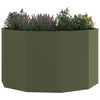 Vidaxx macetero verde oliva 90 x 90 x 50 cm acero