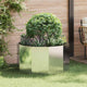 Fioriera Vidaxx argento 90 x 90 x 50 cm in acciaio inossidabile