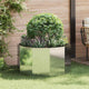 Jardinera vidaxx plateada 90 x 90 x 50 cm acero galvanizado