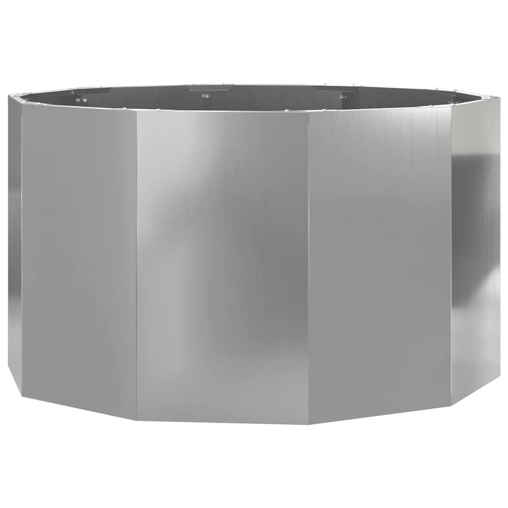 Jardinera vidaxx plateada 90 x 90 x 50 cm acero galvanizado