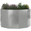 Jardinera vidaxx plateada 90 x 90 x 50 cm acero galvanizado