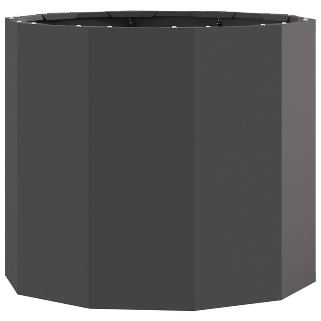Fioriera Vidaxx nera 60 x 60 x 50 cm in acciaio