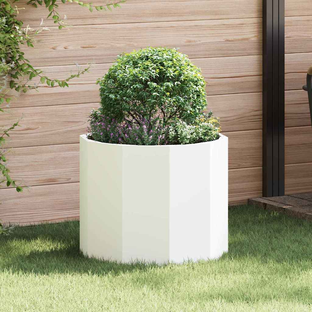 Jardinera vidaxx blanco 60 x 60 x 50 cm acero