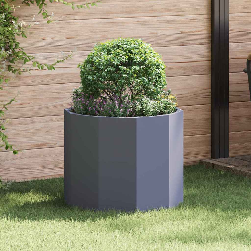 Jardinera VidaXL antracita 60 x 60 x 50 cm acero