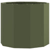 Jardinera vidaxx verde oliva 60 x 60 x 50 cm acero
