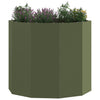 Jardinera vidaxx verde oliva 60 x 60 x 50 cm acero