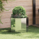 Jardinera vidaxx plateada 60 x 60 x 50 cm acero galvanizado