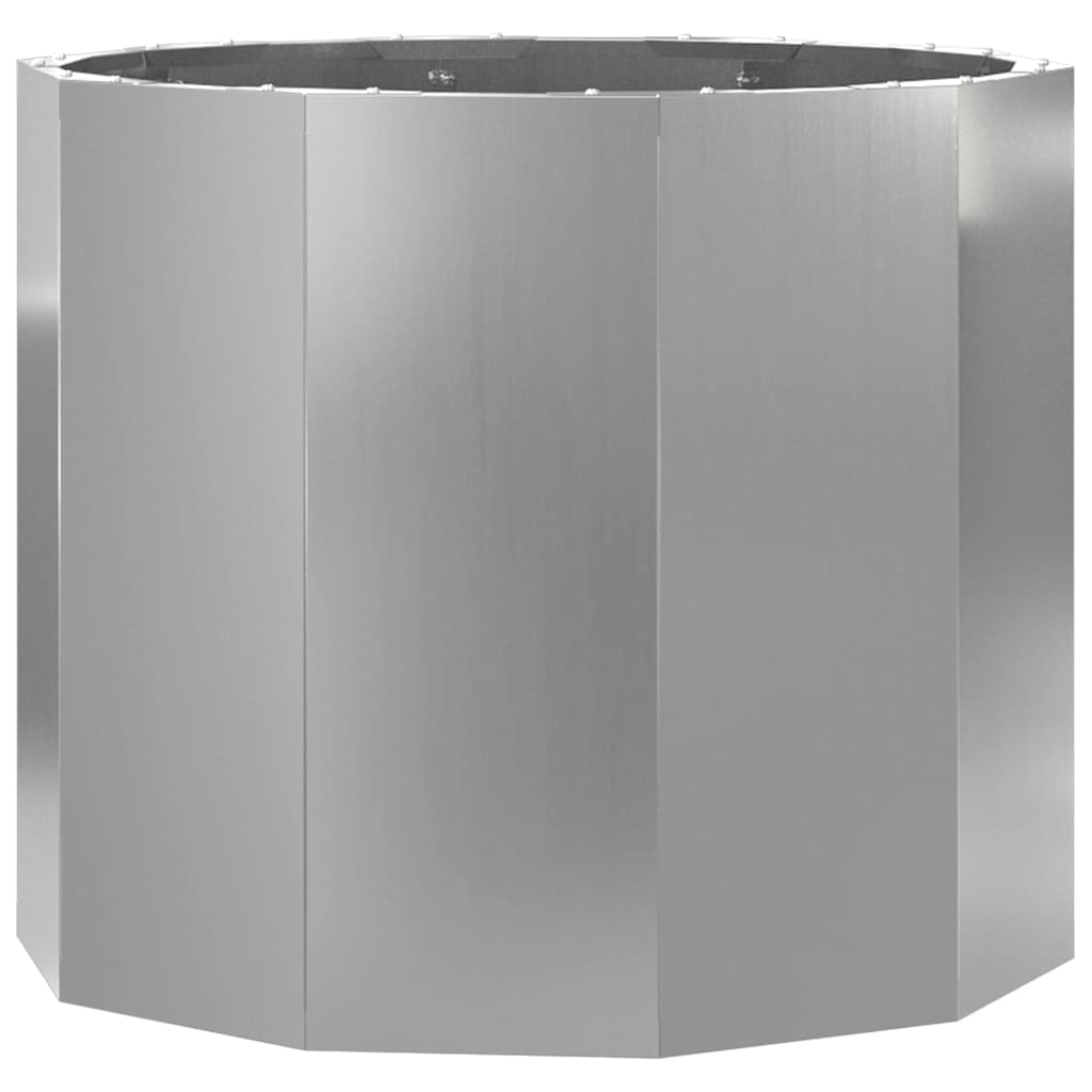 Jardinera vidaxx plateada 60 x 60 x 50 cm acero galvanizado