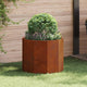 Jardinera vidaxl oxidada 60 x 60 x 50 cm acero corten