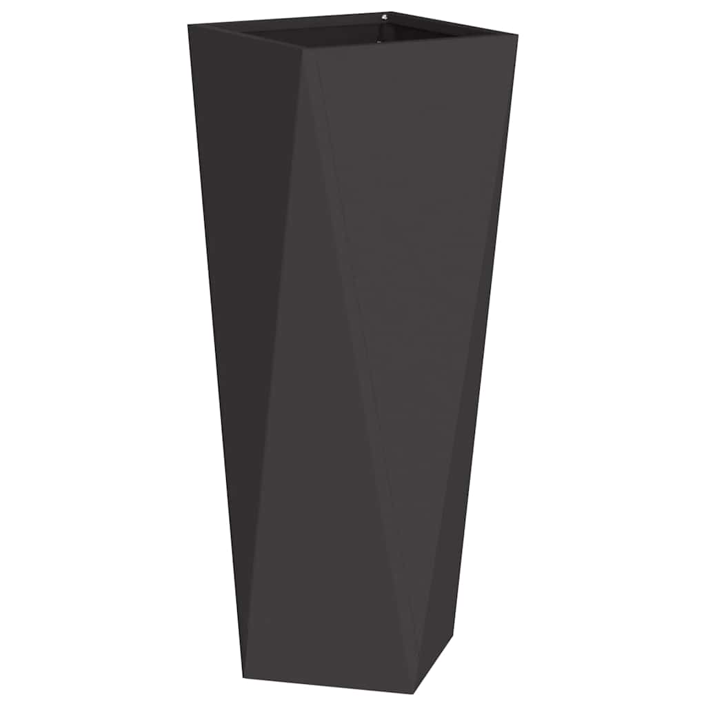 Jardinera vidaxx negro 30 x 30 x 75 cm acero