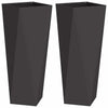 Fioriera Vidaxx 2 pezzi nera 30 x 30 x 75 cm in acciaio
