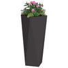 Fioriera Vidaxx 2 pezzi nera 30 x 30 x 75 cm in acciaio