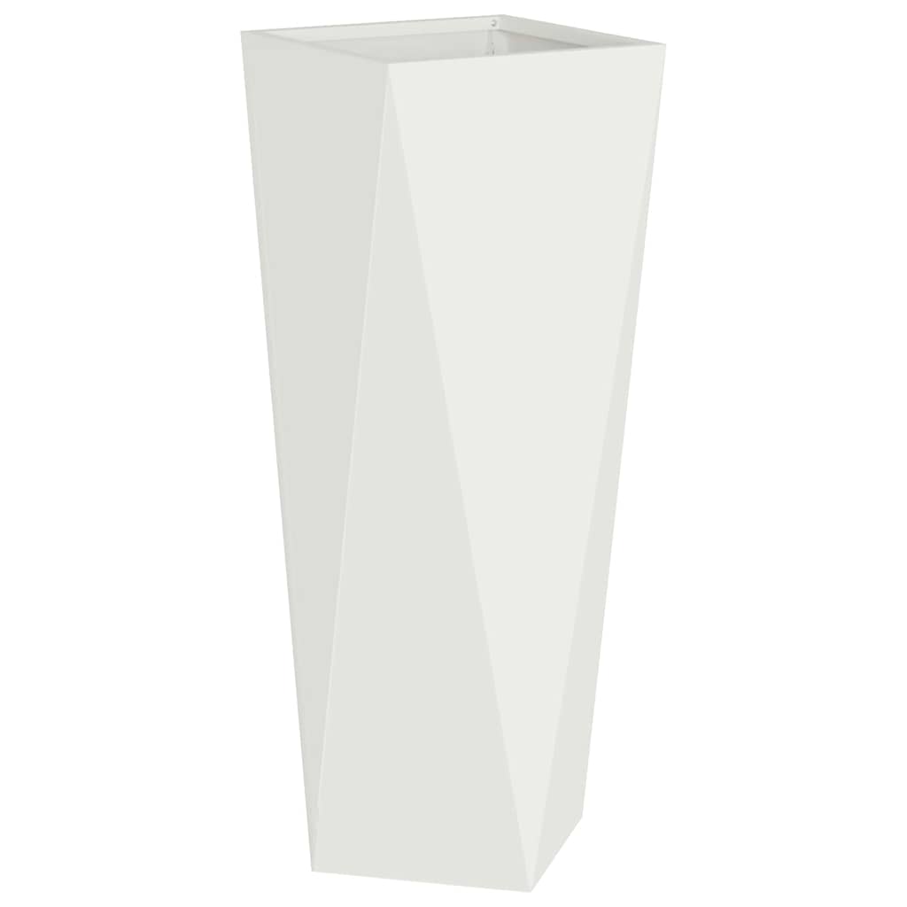 Jardinera vidaxx blanco 30 x 30 x 75 cm acero