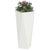 VidaXL macetero 2 piezas blanco 30 x 30 x 75 cm acero