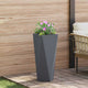 Jardinera vidaxx antracita 30 x 30 x 75 cm acero