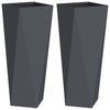 Jardinera vidaxl 2 piezas antracita 30 x 30 x 75 cm acero