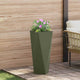 Jardinera vidaxx verde oliva 30 x 30 x 75 cm acero