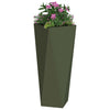 Jardinera vidaxx verde oliva 30 x 30 x 75 cm acero