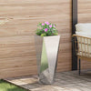 Fioriera Vidaxx argento 30 x 30 x 75 cm in acciaio inossidabile