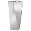 Fioriera Vidaxx argento 30 x 30 x 75 cm in acciaio inossidabile