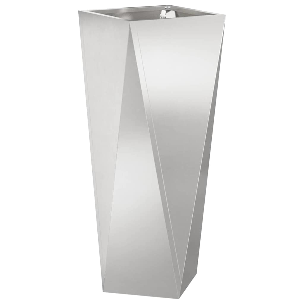 Fioriera Vidaxx argento 30 x 30 x 75 cm in acciaio inossidabile