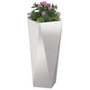 Jardinera vidaxx 2 piezas plata 30 x 30 x 75 cm acero inoxidable