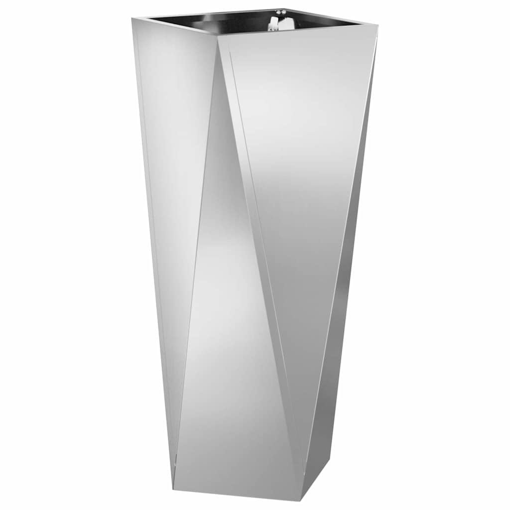 Jardinera vidaxx plateada 30 x 30 x 75 cm acero galvanizado