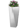Jardinera vidaxx plateada 30 x 30 x 75 cm acero galvanizado