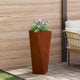 Jardinera vidaxl oxidada 30 x 30 x 75 cm acero corten