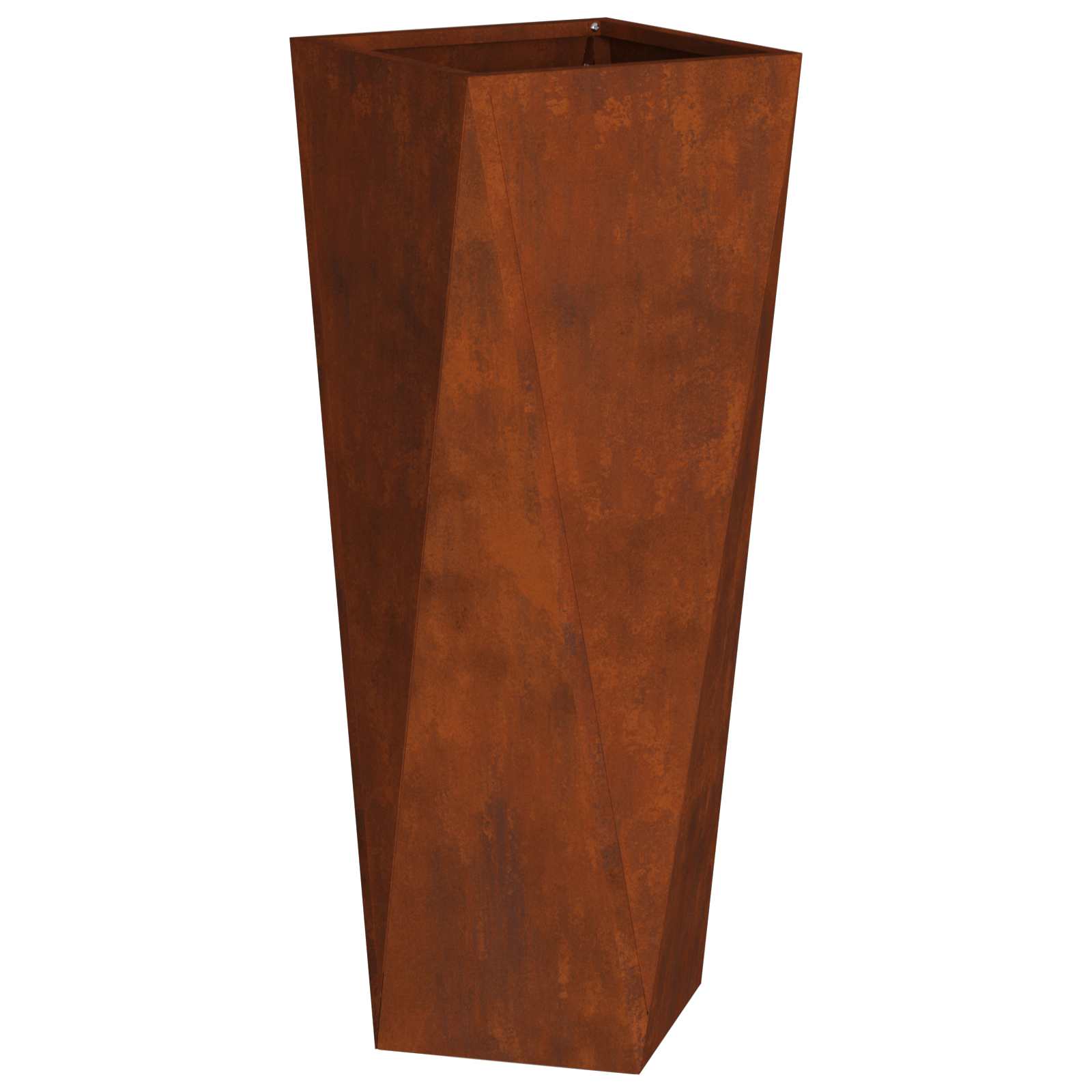 Jardinera vidaxl oxidada 30 x 30 x 75 cm acero corten