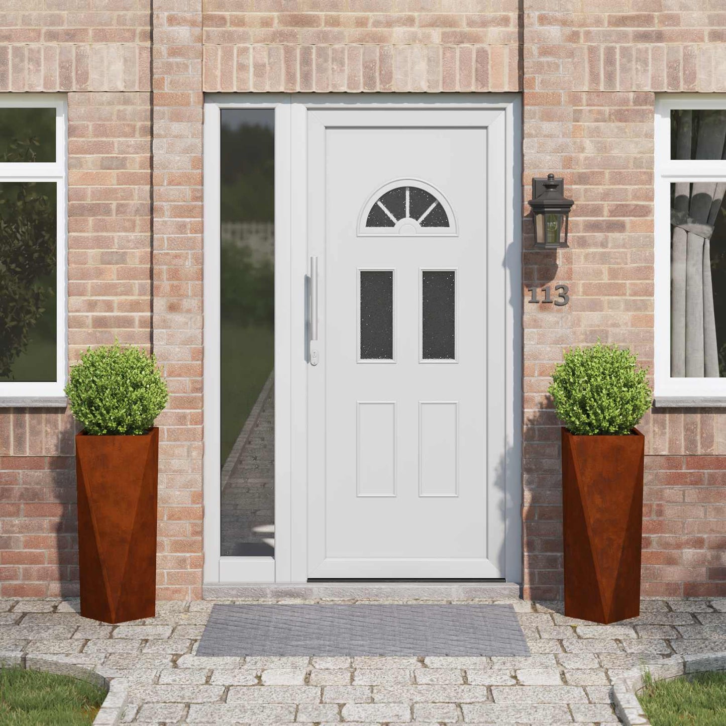 Vidaxl plantenbak 2 pcs roestig 30 x 30 x 75 cm cortenstaal