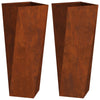 Vidaxl plantenbak 2 pcs roestig 30 x 30 x 75 cm cortenstaal