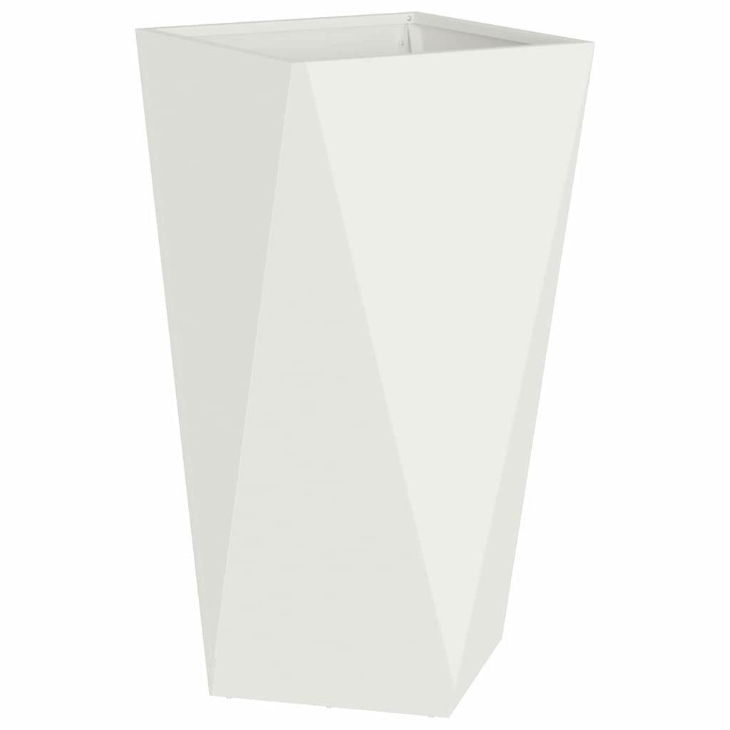 Jardinera vidaxx blanco 40 x 40 x 75 cm acero