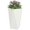 Vidaxx macetero 2 piezas blanco 40 x 40 x 75 cm acero