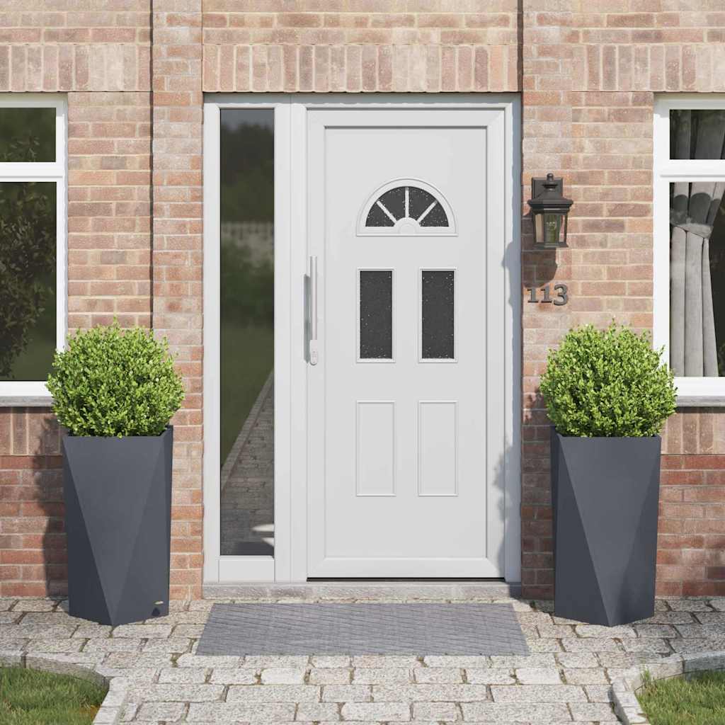 Vidaxl plantenbak 2 pcs antraciet 40 x 40 x 75 cm staal