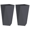 Vidaxl plantenbak 2 pcs antraciet 40 x 40 x 75 cm staal