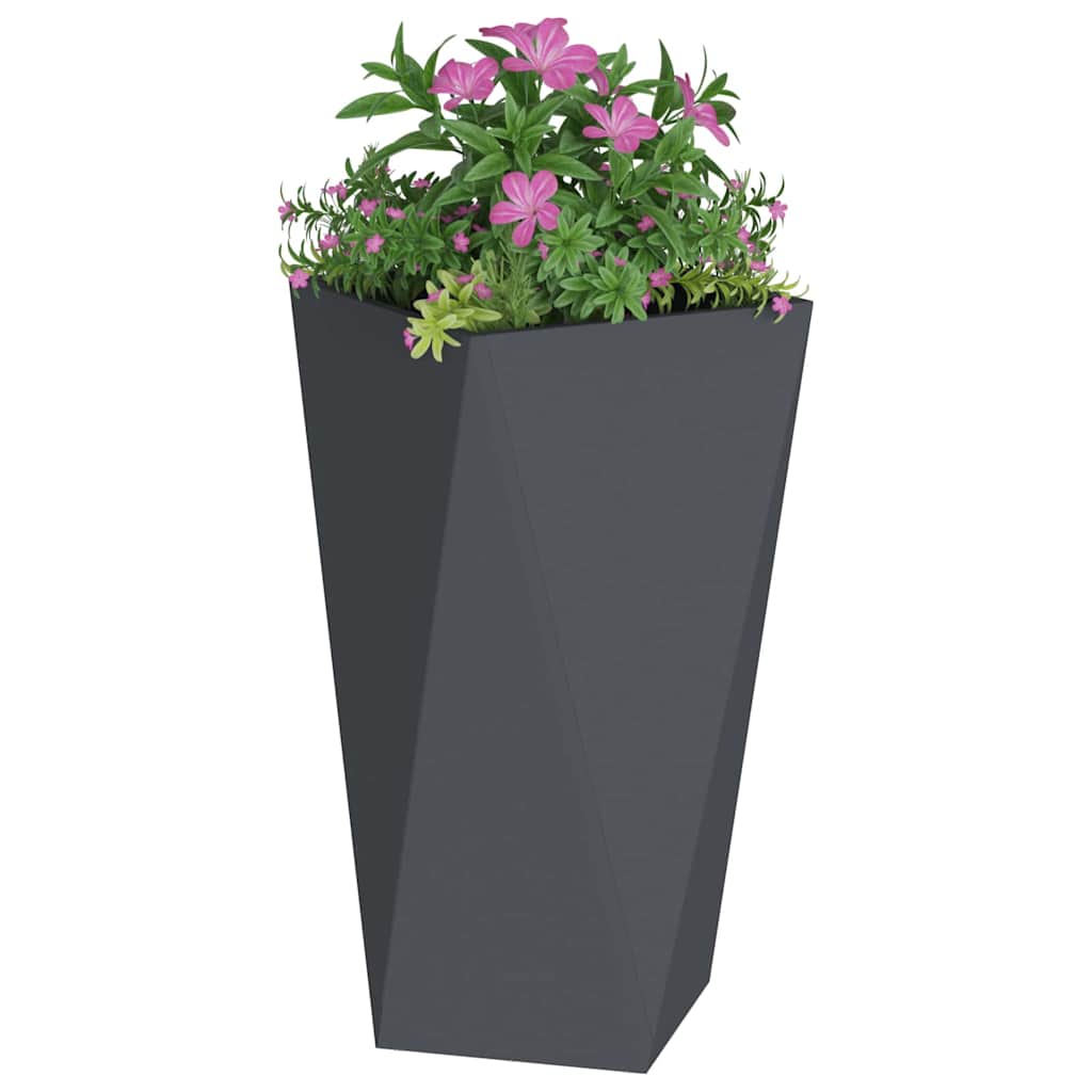 Vidaxl plantenbak 2 pcs antraciet 40 x 40 x 75 cm staal