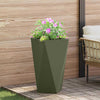 Jardinera vidaxx verde oliva 40 x 40 x 75 cm acero